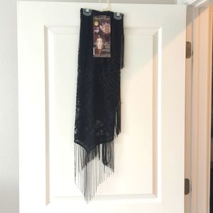Black lace shawl